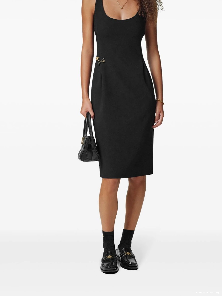 Affordable midi safety pin-detail dress Women Versace 0629